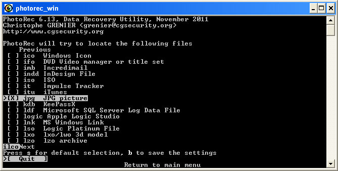 photorec recover deleted files